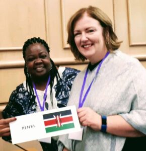 Agnes Kola and Siobhán McGee, CEO ActionAid, attend the International Congress of Parliamentary Women’s Caucuses