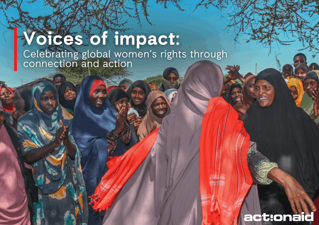 Women celebrating global rights with joy and unity, promoting connection and action.