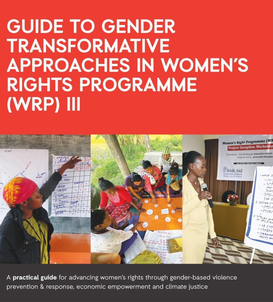 Guide to Gender Transformative Approaches in Women's Rights Programme, focusing on empowerment and justice strategies.